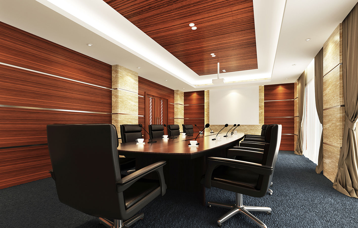 Holz Löbach: Paneel, Profilholz, Glattkantbretter - für Köln und Bonn modernes Büro mit Holz an Wand und Decke